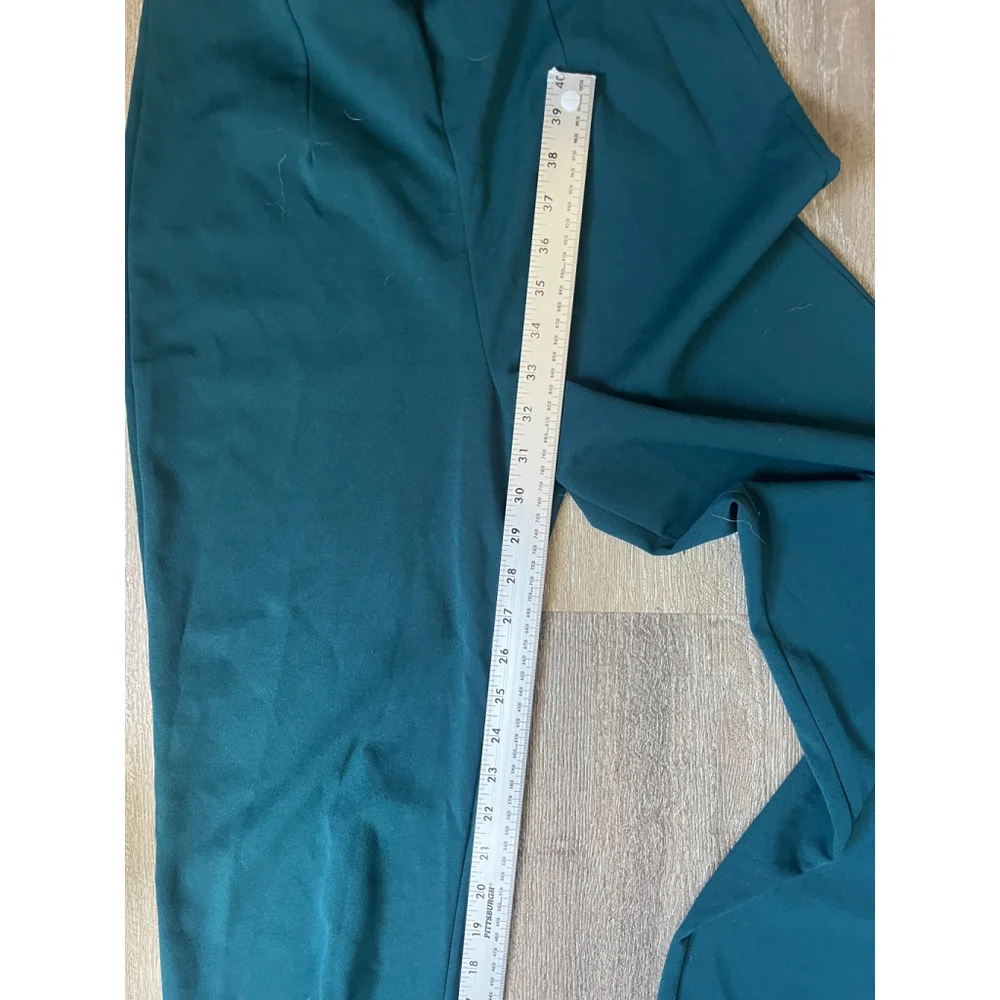 Lulus Teal High-Waisted Wide-Leg Trousers Size S - Picture 4 of 5